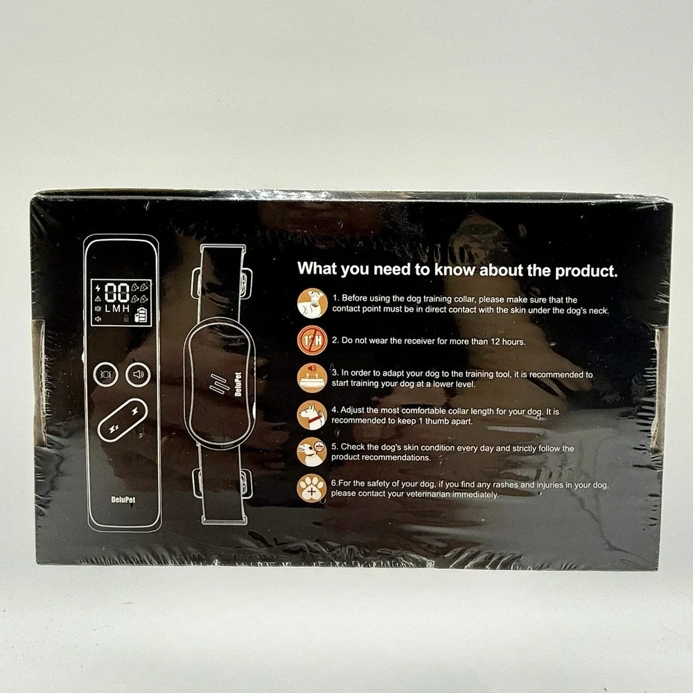 DeluPet Dog Training Collar Model DT-66 with Remote‎ Factory Sealed New